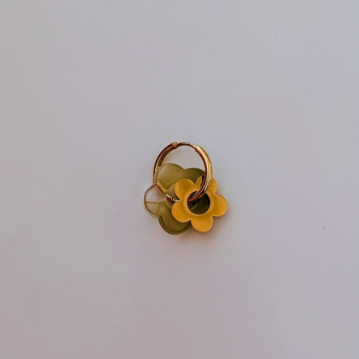 Gold & silver flower charm