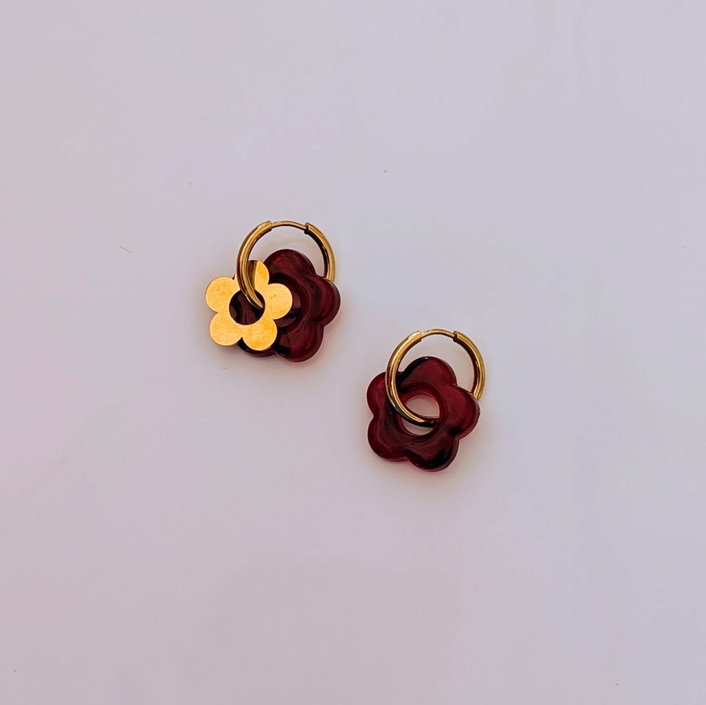 Gold & silver flower charm